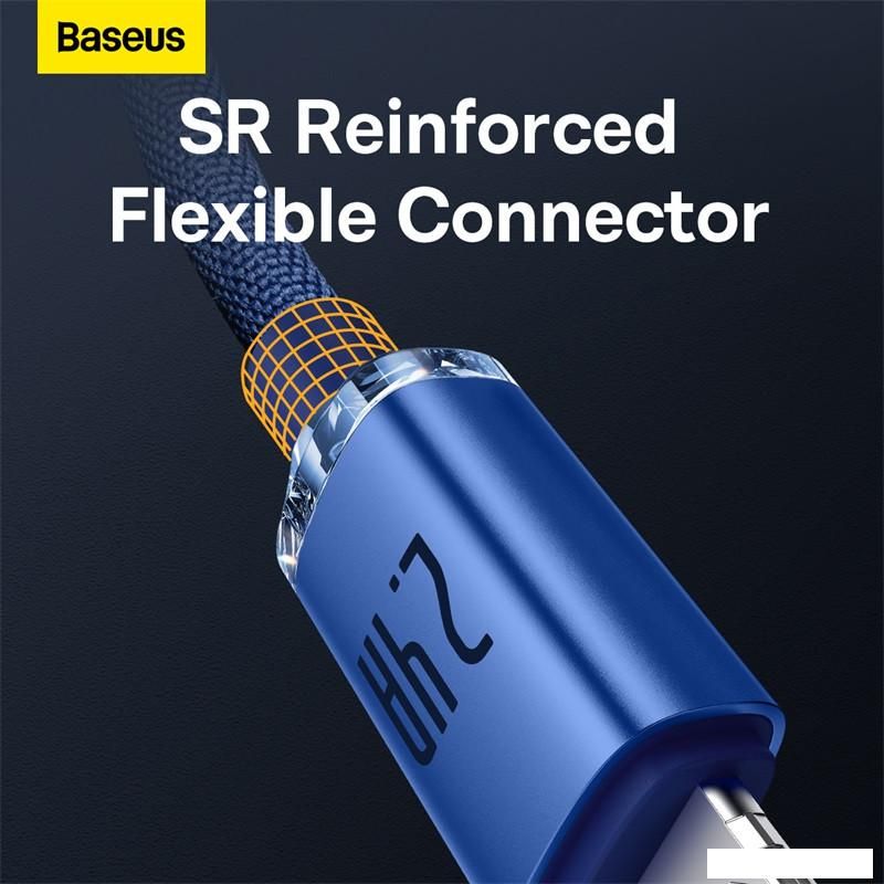 Кабель Baseus Crystal Shine USB Type-A - Lightning (2 м, синий)