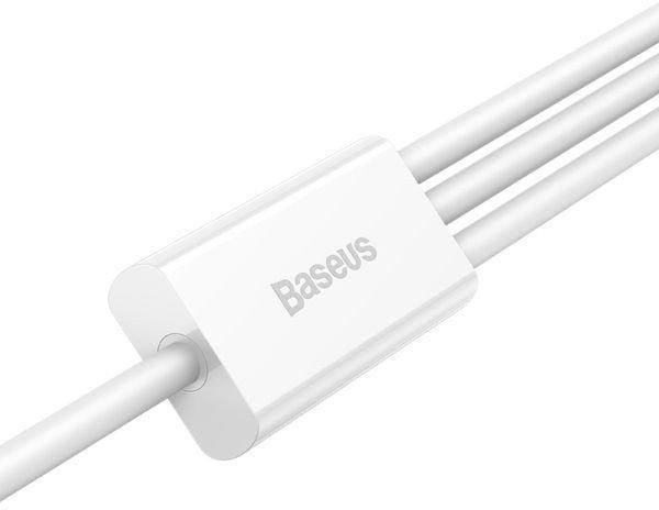 Кабель Baseus Superior Series Fast Charging USB Type-A - USB Type-C/microUSB/Lightning (1 м, белый)