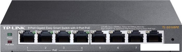 Настраиваемый коммутатор TP-Link TL-SG108PE
