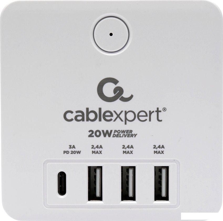 Сетевой фильтр Cablexpert CUBE-4-CU3-W