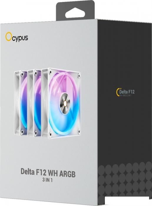 Комплект вентиляторов для корпуса Ocypus Delta F12 WH ARGB 3IN1