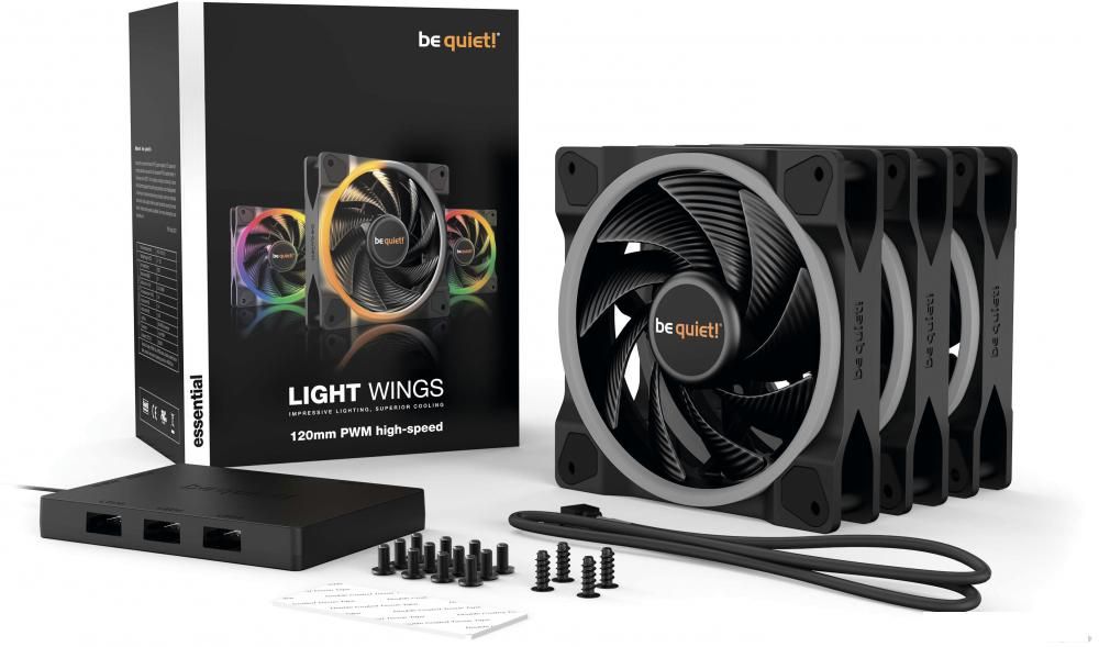 Набор вентиляторов с контроллером be quiet! Light Wings 120mm PWM High-Speed Triple-Pack BL077