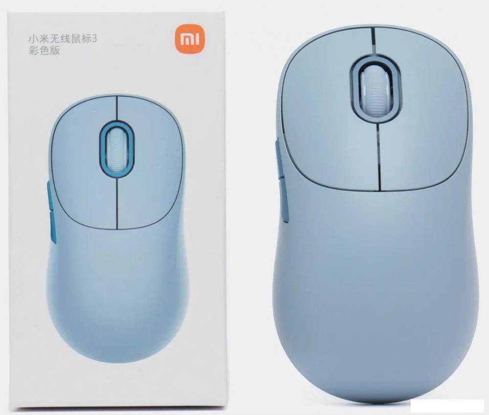 Мышь Xiaomi Wireless Mouse 3 XMWXSB03YM (голубой, китайская версия)