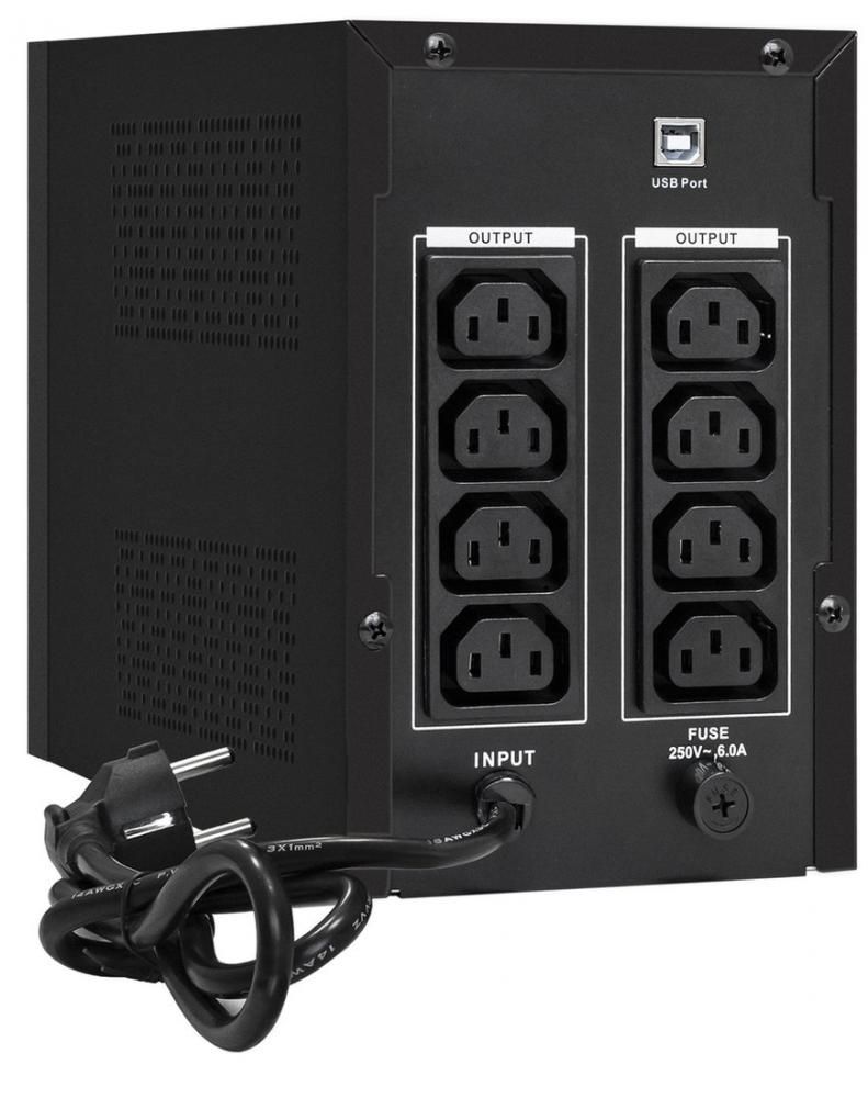 Источник бесперебойного питания ExeGate SpecialPro Smart LLB-1200.LCD.AVR.C13.RJ.USB