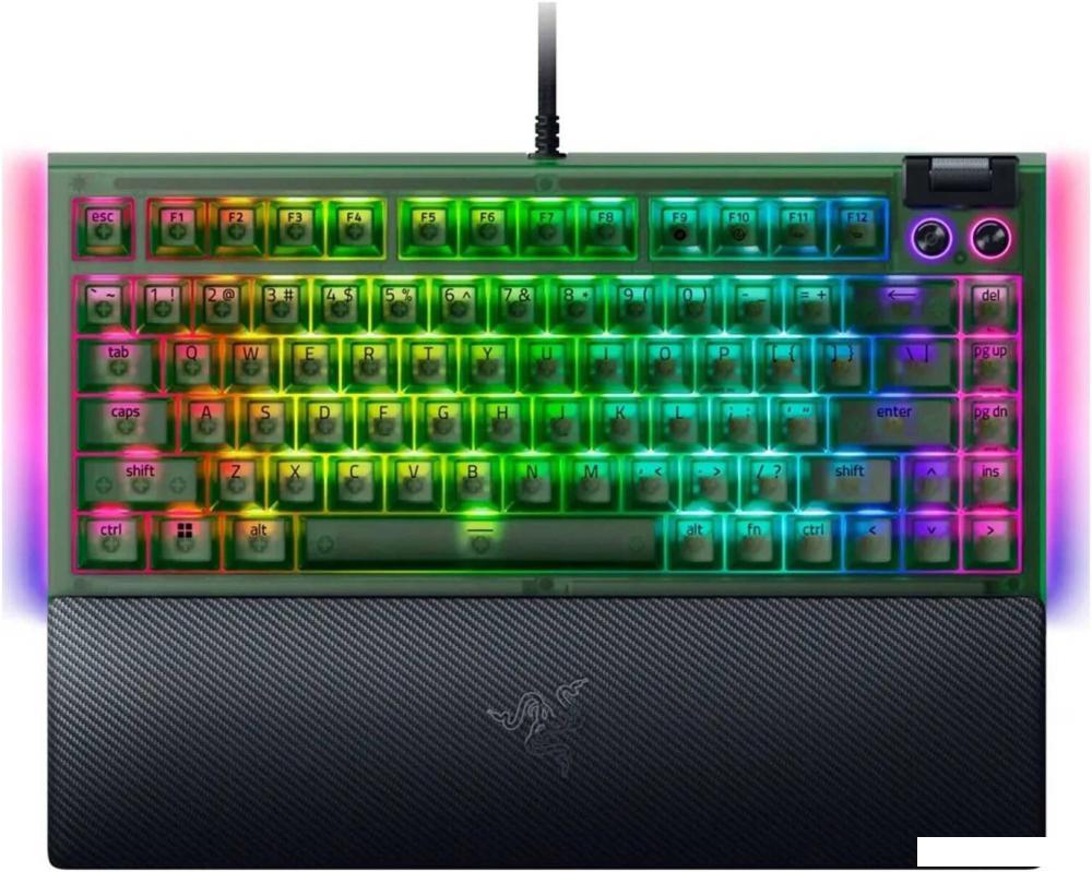 Клавиатура Razer BlackWidow V4 75% Phantom Edition (зеленый, нет кириллицы)