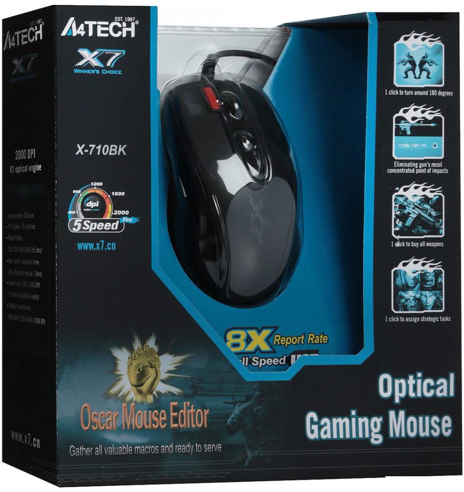 Игровая мышь A4Tech X-710BK