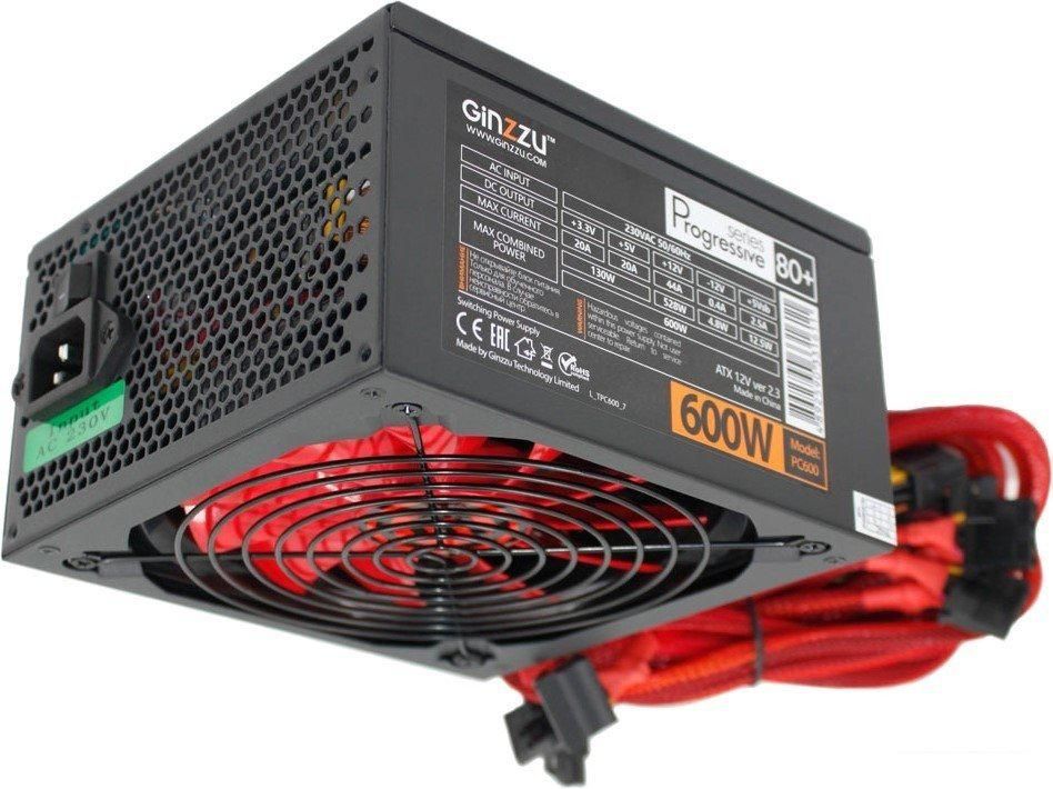 Блок питания Ginzzu PC600