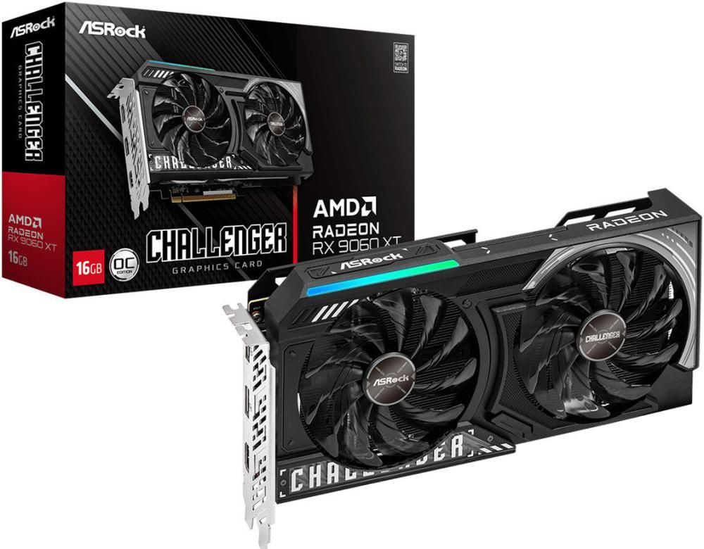 Видеокарта ASRock Radeon RX 9060 XT Challenger 16GB OC RX9060XT CL 16GO