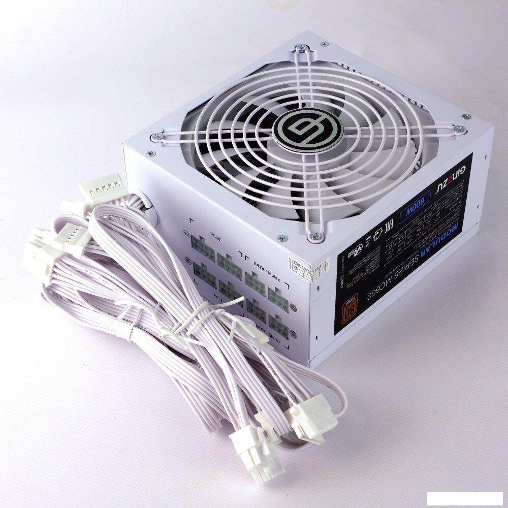 Блок питания Ginzzu MC600 (белый)