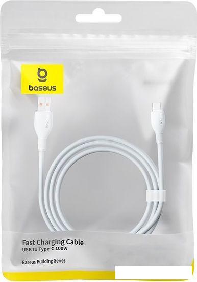 Кабель Baseus Pudding Series USB Type-A - USB Type-C (2 м, белый)