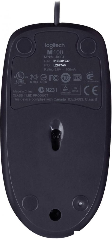 Мышь Logitech B100 (графит)