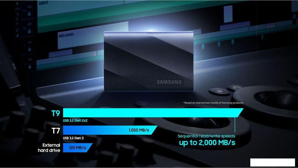 Внешний накопитель Samsung T9 2TB (черный)