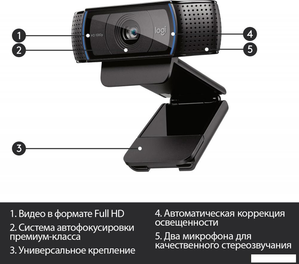 Веб-камера Logitech HD Pro Webcam C920