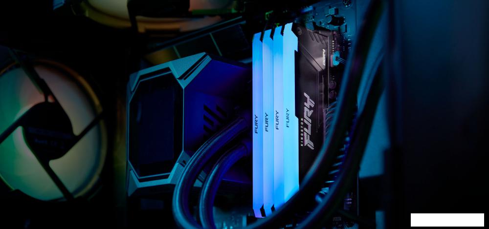 Оперативная память Kingston FURY Beast RGB 32ГБ DDR4 3200 МГц KF432C16BB2A/32