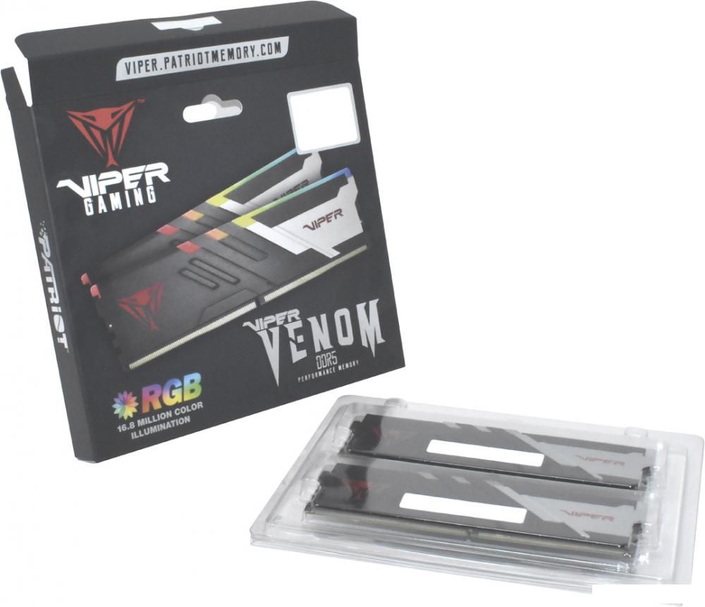 Оперативная память Patriot Viper Venom RGB 2x32ГБ DDR5 5600МГц PVVR564G560C40K