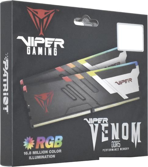 Оперативная память Patriot Viper Venom RGB 2x16ГБ DDR5 7400МГц PVVR532G740C36K