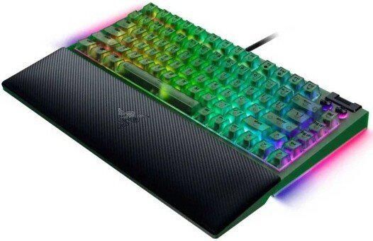 Клавиатура Razer BlackWidow V4 75% Phantom Edition (зеленый, нет кириллицы)