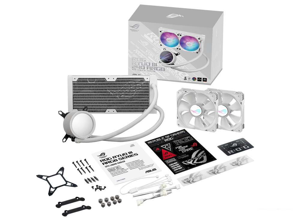 Жидкостное охлаждение для процессора ASUS ROG Ryuo III 240 ARGB White Edition