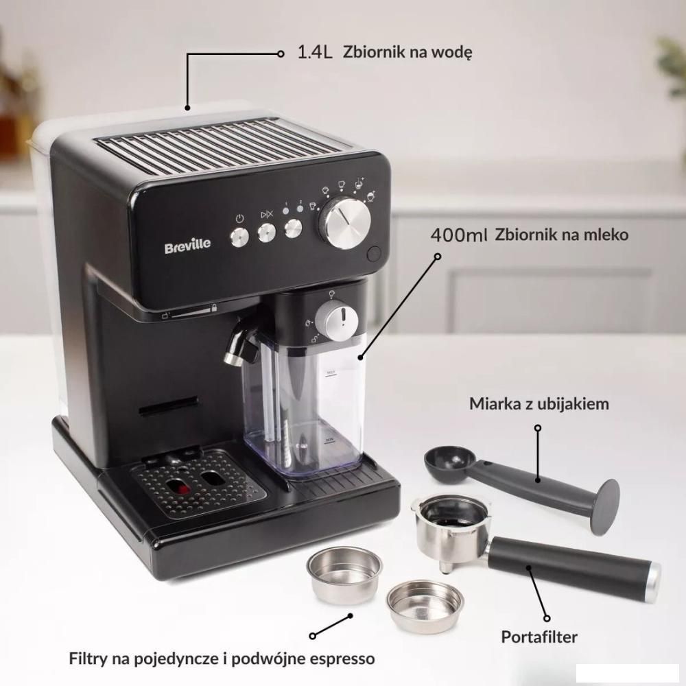 Рожковая кофеварка Breville Prima Latte Compact VCF183X
