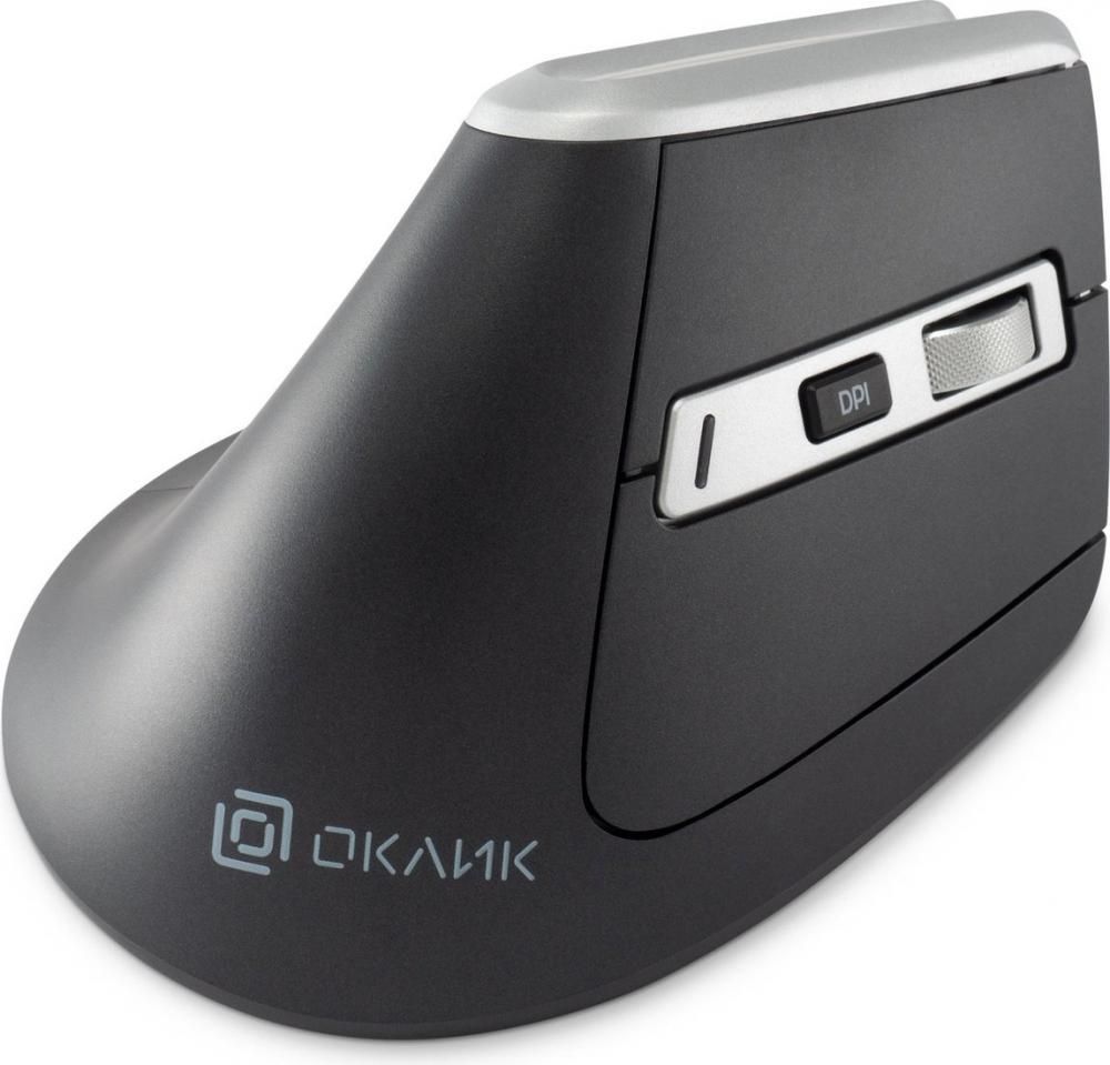 Вертикальная мышь Oklick 991MW (черный)