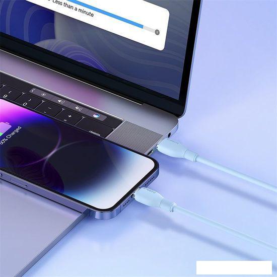 Кабель Baseus Pudding Series USB Type-C - Lightning (2 м, голубой)
