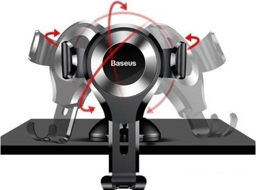 Держатель для смартфона Baseus Osculum Type Gravity (черный)