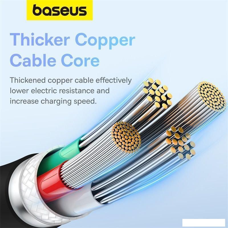 Кабели, адаптеры, разветвители Baseus Pudding Series USB Type-A - USB Type-C (1.2 м, черный)