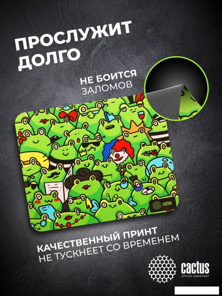 Коврик для мыши CACTUS Frogs CS-MPC-D09M