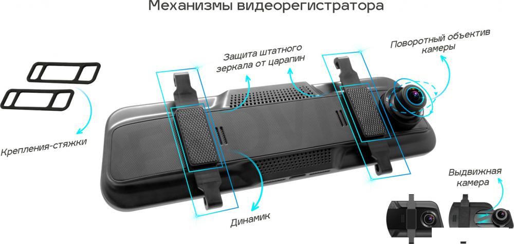 Видеорегистратор-зеркало TrendVision MR-810 GT