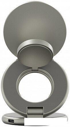 Беспроводное зарядное Magssory Signature Disc Pro для Apple 3 в 1 WCH073 (титановый)