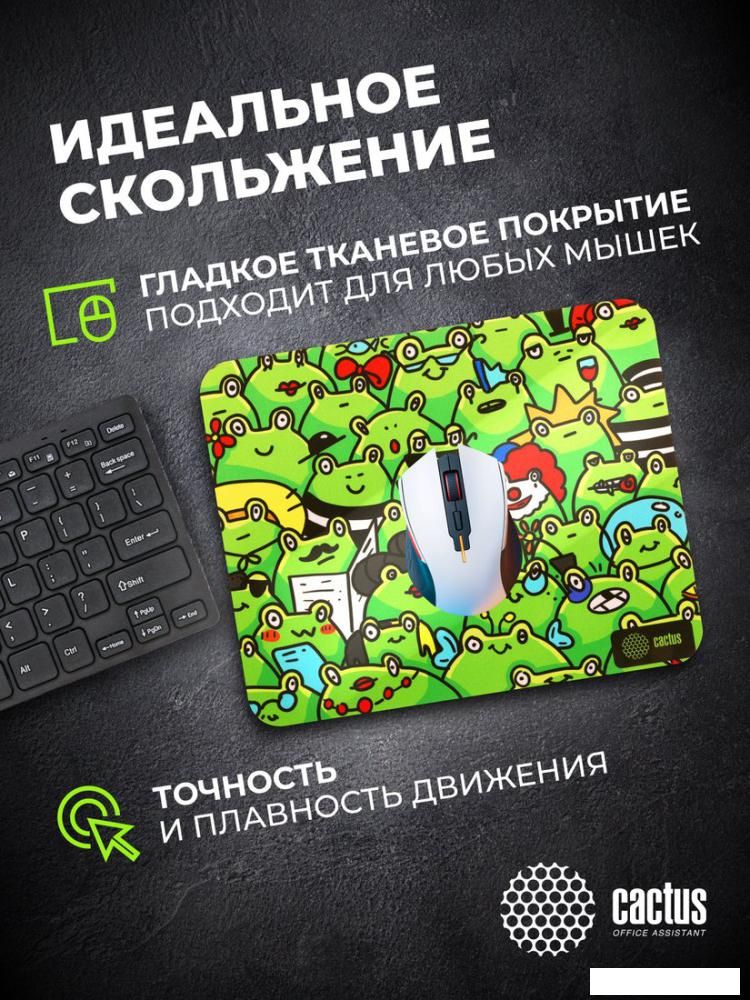 Коврик для мыши CACTUS Frogs CS-MPC-D09M
