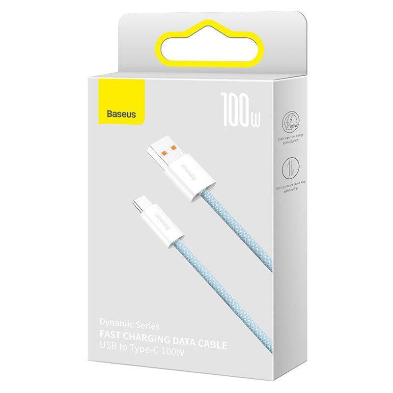 Кабель Baseus Dynamic Series USB Type-A - USB Type-C (1 м, голубой)