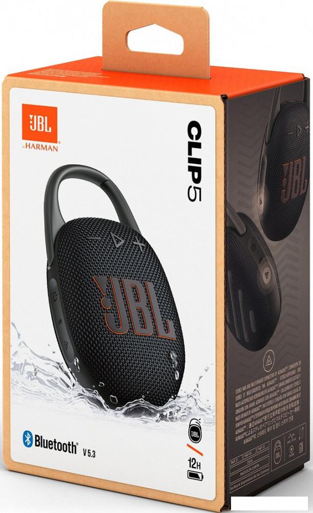 Беспроводная колонка JBL Clip 5 (черный)