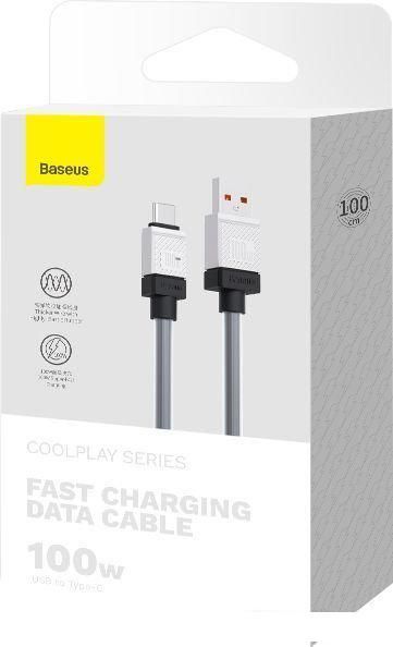 Кабель Baseus CoolPlay Series USB Type-A - USB Type-C (1 м, черный)