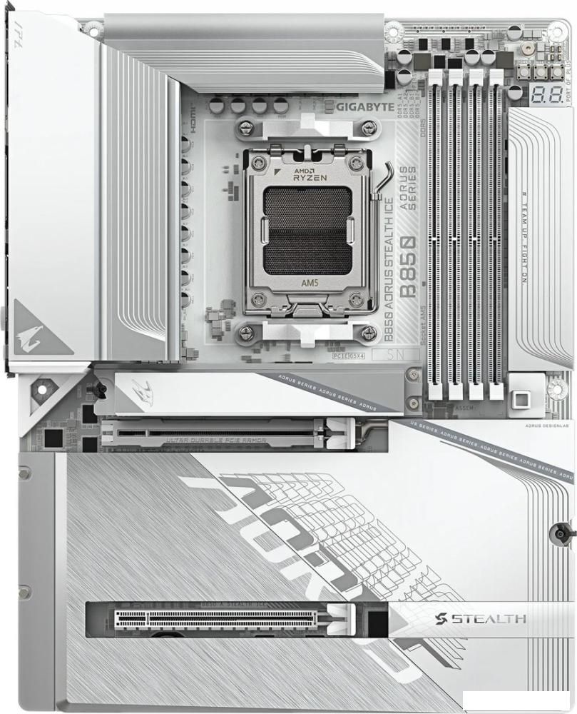Материнская плата Gigabyte B850 Aorus Stealth Ice