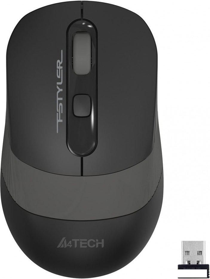 Мышь A4Tech Fstyler FG10S (черный/серый)
