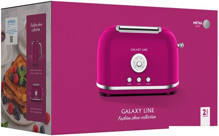 Тостер Galaxy Line GL2916 (малиновый джем)