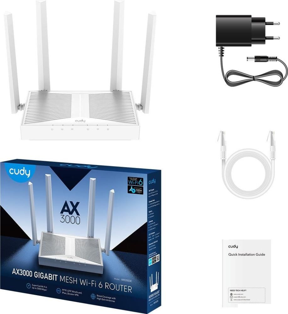 Wi-Fi роутер Cudy WR3000E 2.0