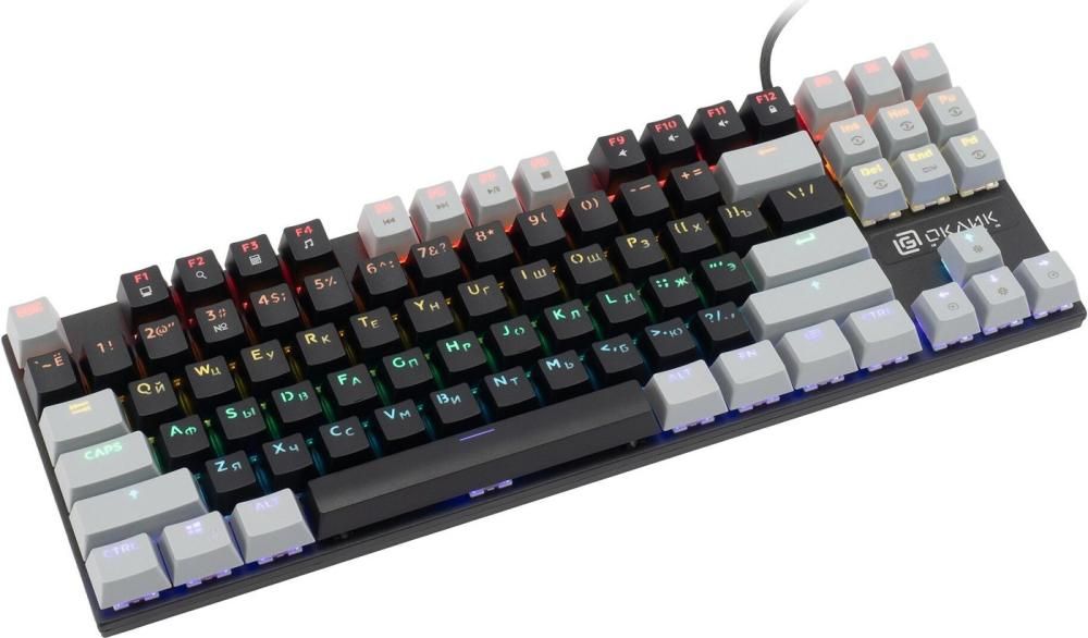 Клавиатура Оклик K600X (черный/серый)