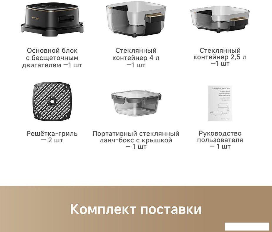 Аэрогриль (аэрофритюрница) Trouver Air Fryer AF20 Pro (черный)