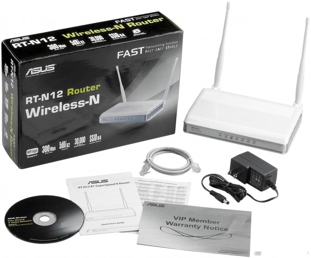 Wi-Fi роутер ASUS RT-N12 B1