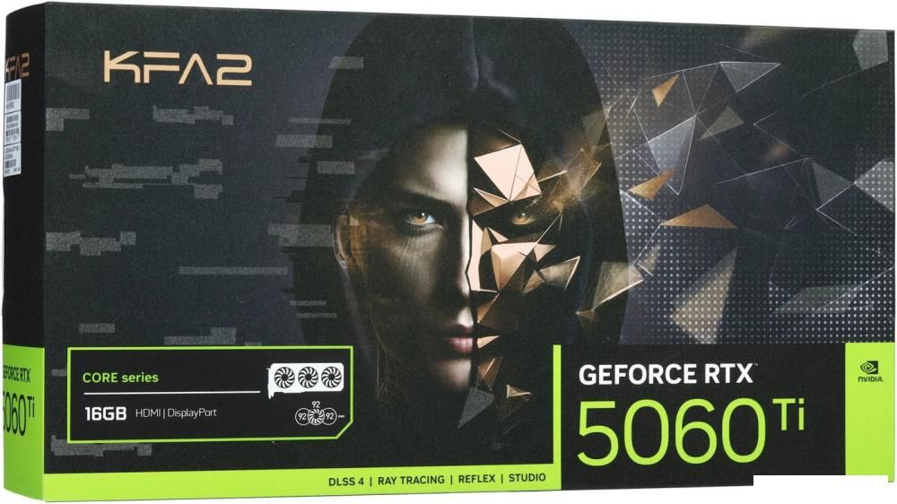 Видеокарта KFA2 GeForce RTX 5060 Ti Core OC 16GB 56IZN8MHDQDK