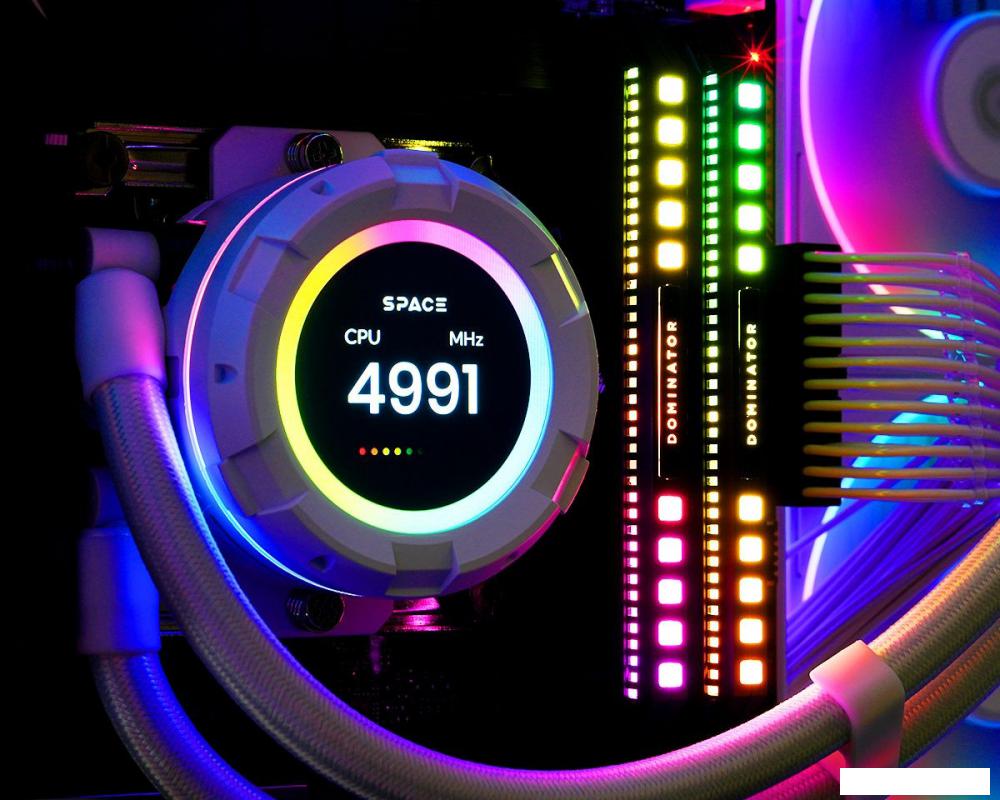 Жидкостное охлаждение для процессора ID-Cooling SL360 White