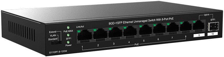 Неуправляемый коммутатор IP-COM G1110PF-8-120W