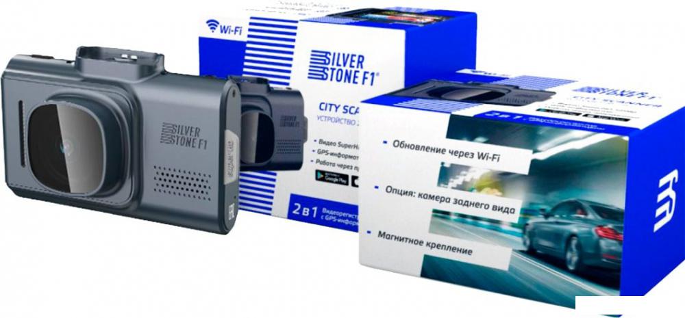 Видеорегистратор-GPS информатор (2в1) SilverStone F1 CityScanner