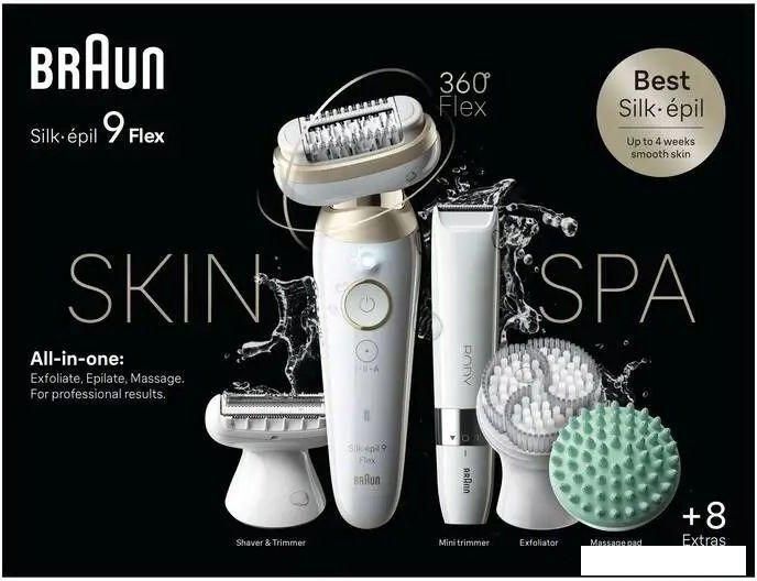 Женские электробритвы и эпиляторы Braun Silk-epil 9 Flex SES9481 3D