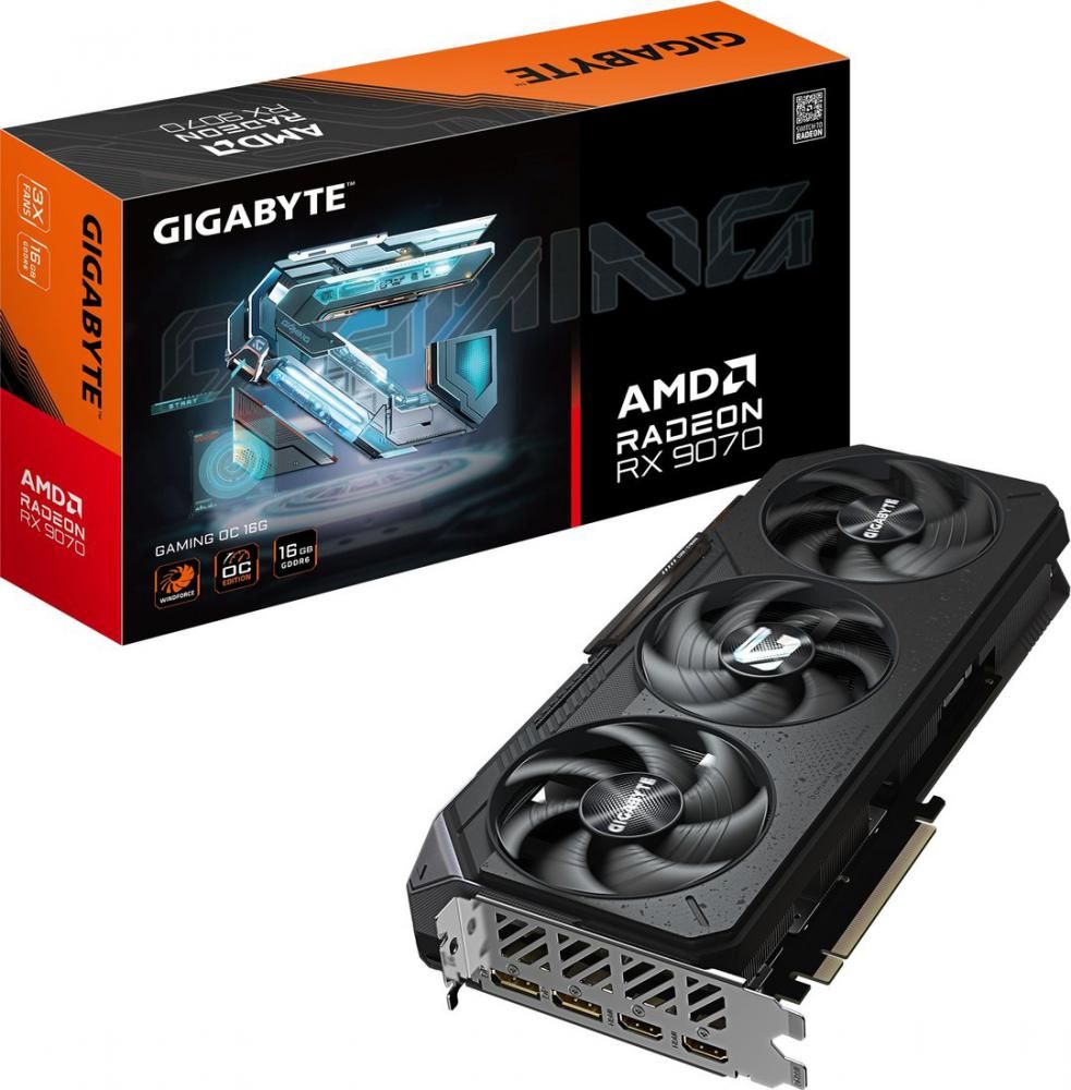 Видеокарта Gigabyte Radeon RX 9070 Gaming OC 16G GV-R9070GAMING OC-16GD