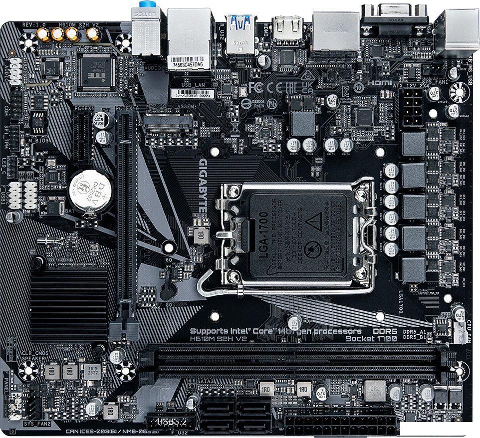 Материнская плата Gigabyte H610M S2H V2 (rev. 1.0)