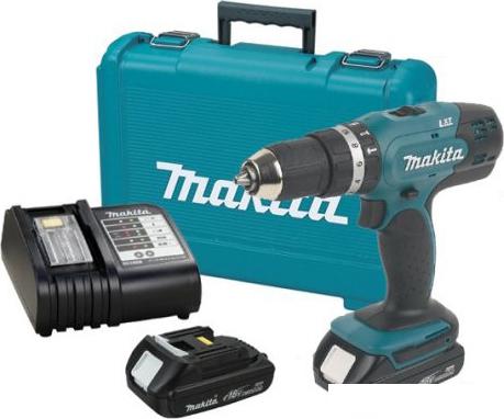 Ударная дрель-шуруповерт Makita DHP453SYE (с 2-мя АКБ, кейс)