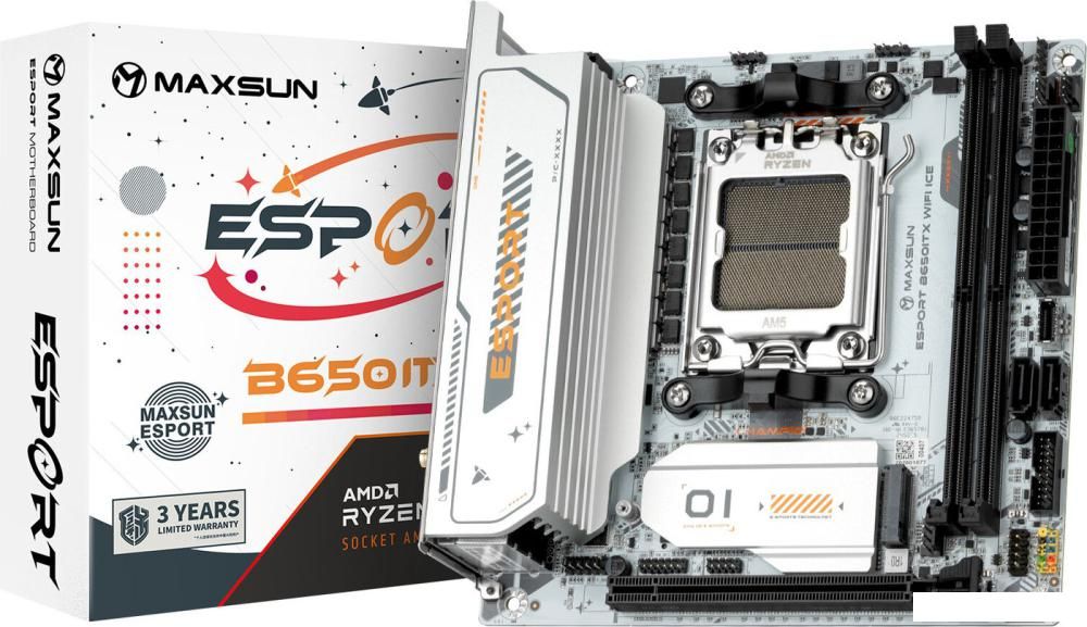 Материнская плата Maxsun eSport B650ITX WiFi Ice